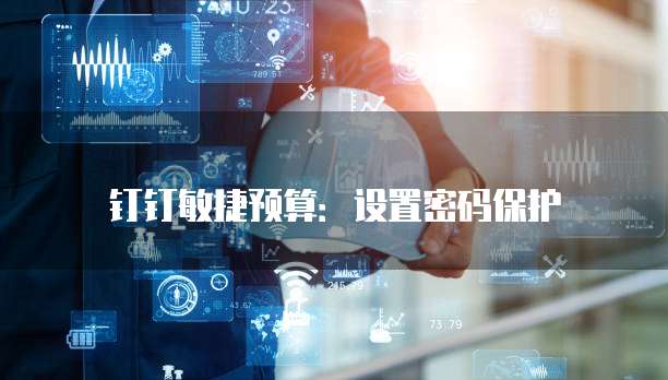钉钉敏捷预算:设置密码保护