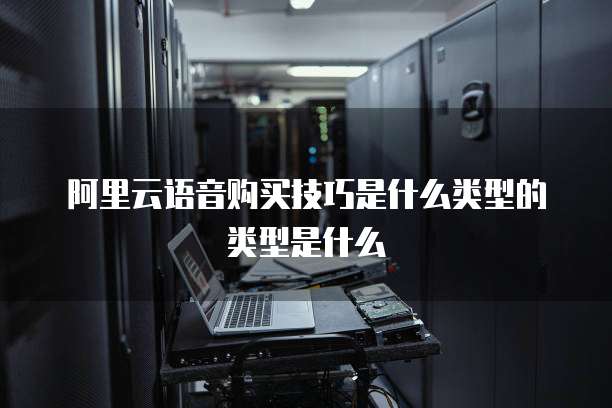 阿里云语音购买技巧是什么类型的类型是什么