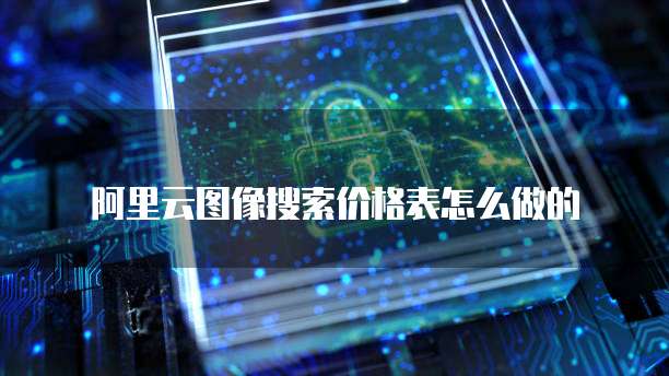 阿里云图像搜索价格表怎么做的