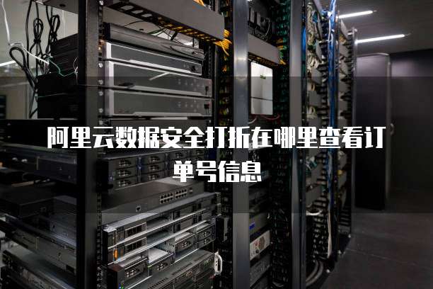 阿里云数据安全打折在哪里查看订单号信息