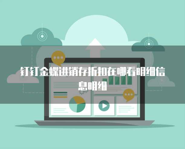 钉钉金蝶进销存折扣在哪看明细信息明细