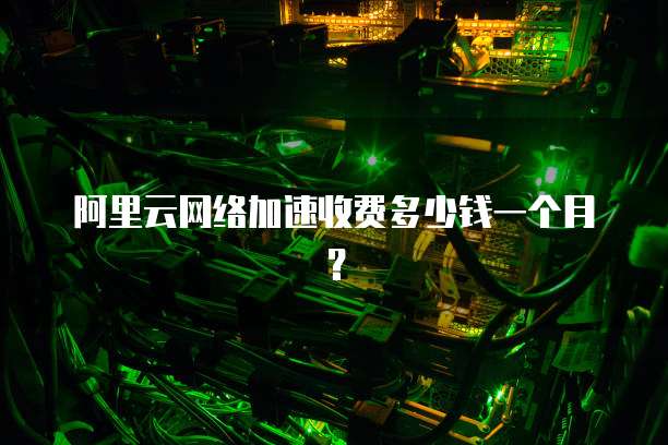 阿里云网络加速收费多少钱一个月?