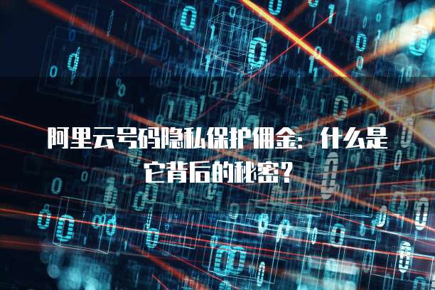 阿里云号码隐私保护佣金：什么是它背后的秘密？
