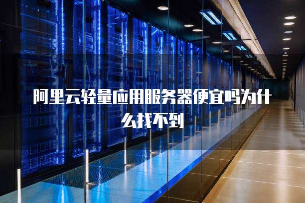 阿里云轻量应用服务器便宜吗为什么找不到