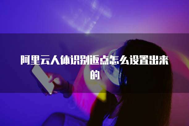 阿里云人体识别返点怎么设置出来的