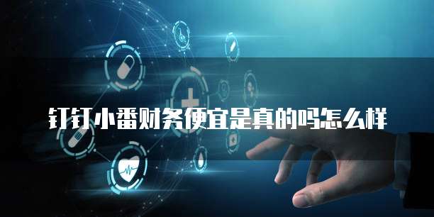 钉钉小番财务便宜是真的吗怎么样