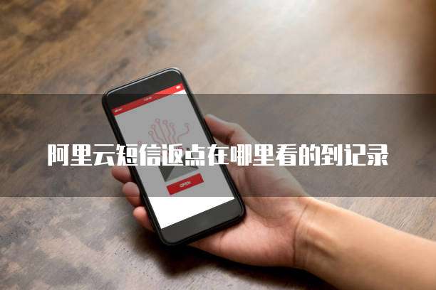 阿里云短信返点在哪里看的到记录