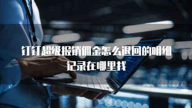 钉钉超级报销佣金怎么退回的明细记录在哪里找