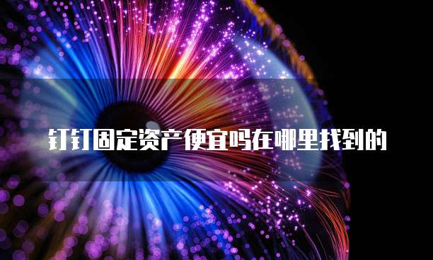 钉钉固定资产便宜吗在哪里找到的