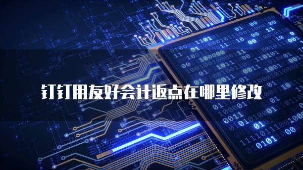 钉钉用友好会计返点在哪里修改