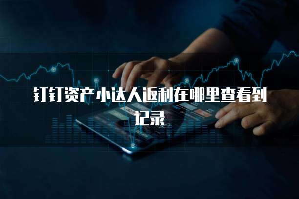 钉钉资产小达人返利在哪里查看到记录