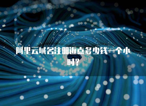 阿里云域名注册返点多少钱一个小时?
