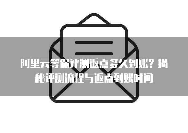 阿里云等保评测返点多久到账？揭秘评测流程与返点到账时间