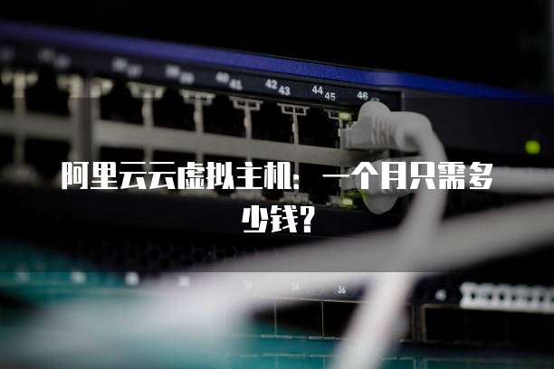阿里云云虚拟主机：一个月只需多少钱？