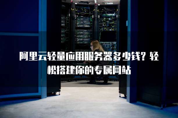 阿里云轻量应用服务器多少钱?轻松搭建你的专属网站