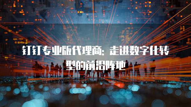 钉钉专业版代理商: 走进数字化转型的前沿阵地
