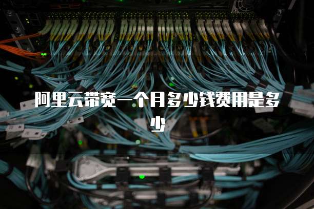 阿里云带宽一个月多少钱费用是多少