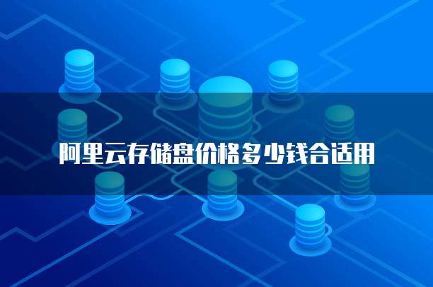 阿里云存储盘价格多少钱合适用