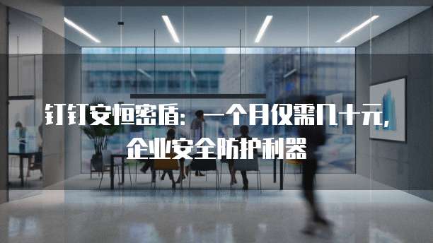 钉钉安恒密盾:一个月仅需几十元,企业安全防护利器