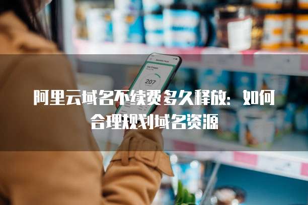 阿里云域名不续费多久释放：如何合理规划域名资源