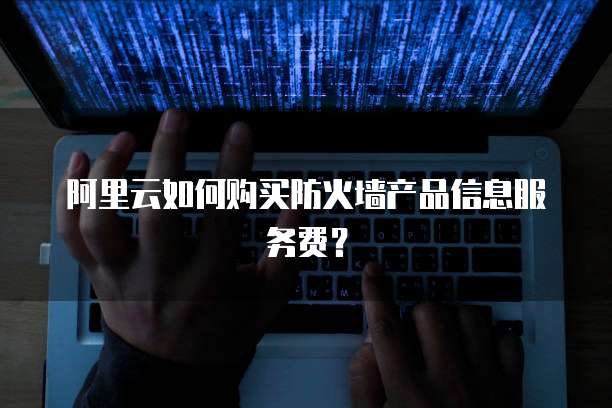 阿里云如何购买防火墙产品信息服务费？