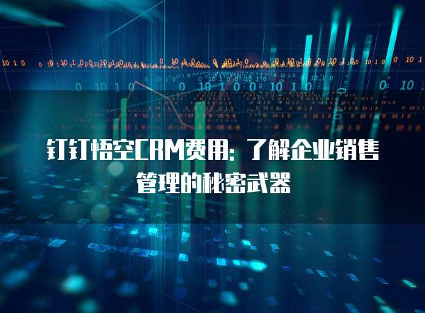 钉钉悟空CRM费用: 了解企业销售管理的秘密武器