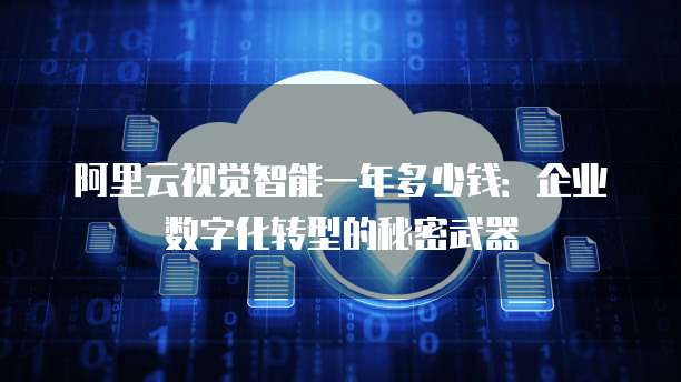 阿里云视觉智能一年多少钱:企业数字化转型的秘密武器