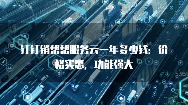 钉钉销帮帮服务云一年多少钱：价格实惠，功能强大