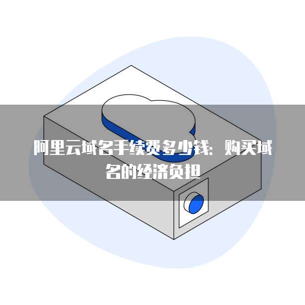 阿里云域名手续费多少钱：购买域名的经济负担