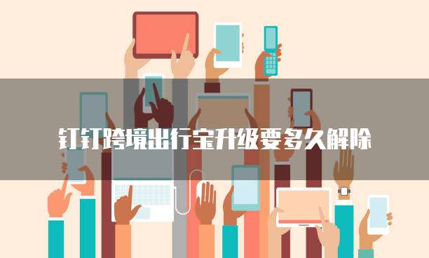 钉钉跨境出行宝升级要多久解除