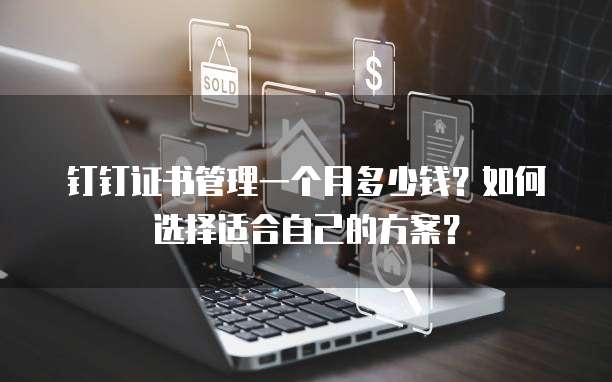 钉钉证书管理一个月多少钱?如何选择适合自己的方案?