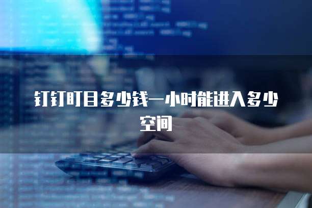 钉钉盯目多少钱一小时能进入多少空间
