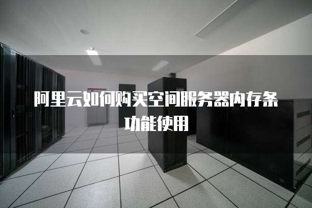 阿里云如何购买空间服务器内存条功能使用