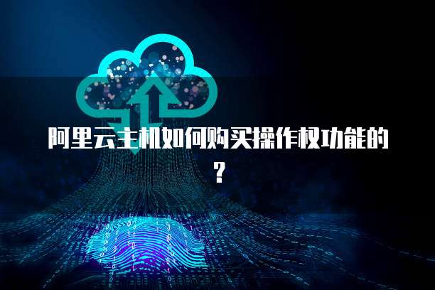 阿里云主机如何购买操作权功能的?