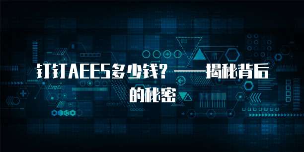 钉钉AEES多少钱?——揭秘背后的秘密