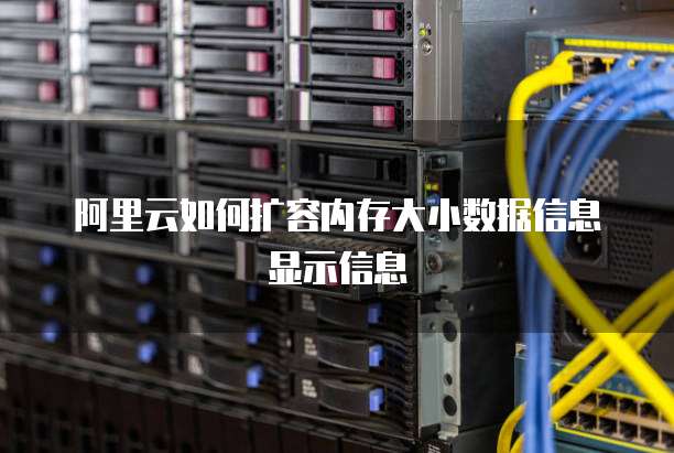 阿里云如何扩容内存大小数据信息显示信息