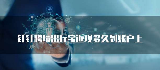 钉钉跨境出行宝返现多久到账户上