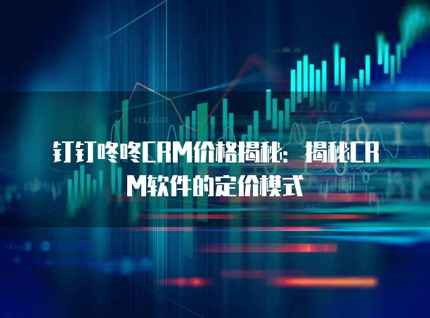 钉钉咚咚CRM价格揭秘:揭秘CRM软件的定价模式