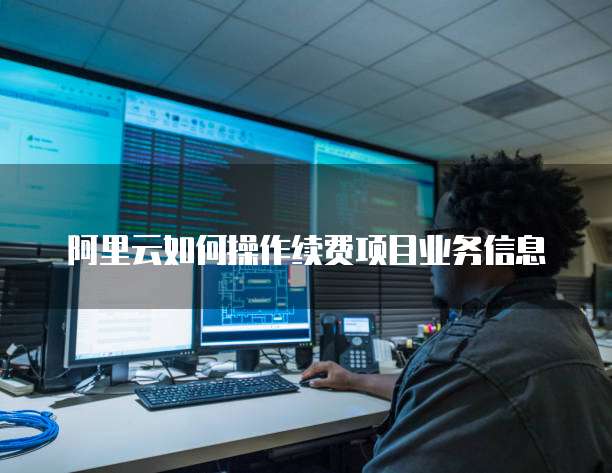 阿里云如何操作续费项目业务信息