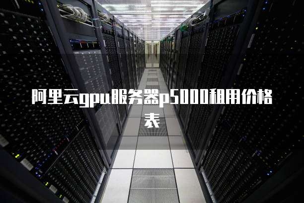 阿里云gpu服务器p5000租用价格表