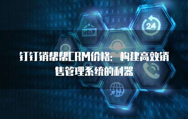 钉钉销帮帮CRM价格：构建高效销售管理系统的利器