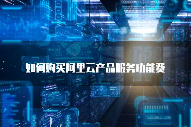 如何购买阿里云产品服务功能费