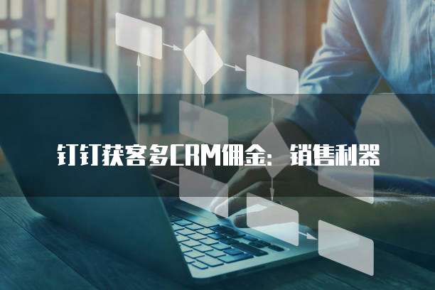 钉钉获客多CRM佣金：销售利器