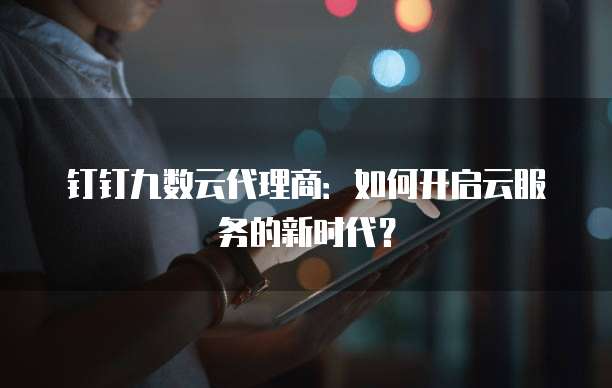 钉钉九数云代理商:如何开启云服务的新时代?