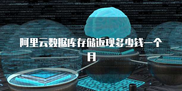 阿里云数据库存储返现多少钱一个月