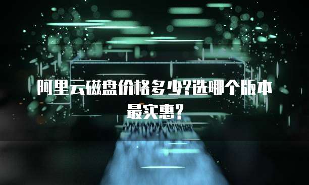阿里云磁盘价格多少?选哪个版本最实惠?