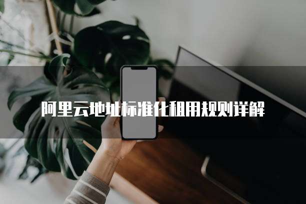 阿里云地址标准化租用规则详解