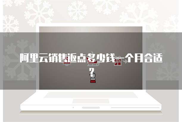 阿里云销售返点多少钱一个月合适?
