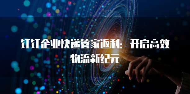 钉钉企业快递管家返利：开启高效物流新纪元