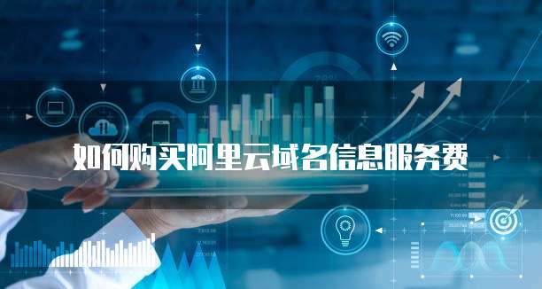 如何购买阿里云域名信息服务费